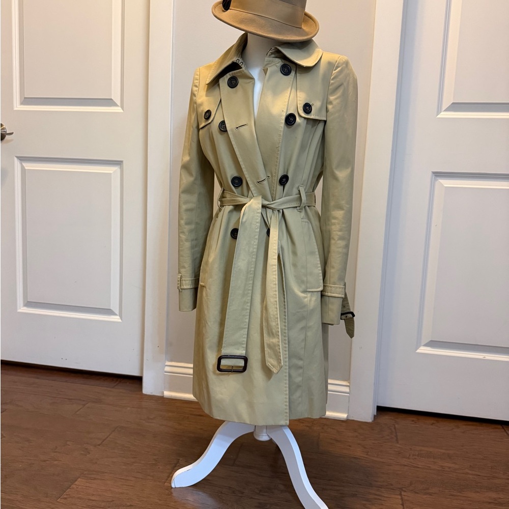 J. Crew Light Tan Double-Breasted Trench Coat